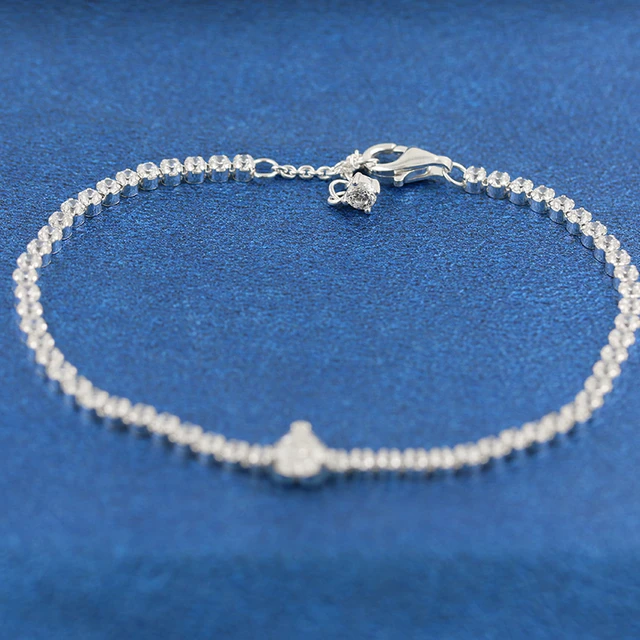 Sparkling Heart Tennis Bracelet