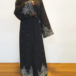 2023 Kaftan Abaya Dubai Kimono Cardigan Muslim Hijab Dress Abayas For Women Robe Femme Caftan Marocain Qatar Islam Clothing 2XL