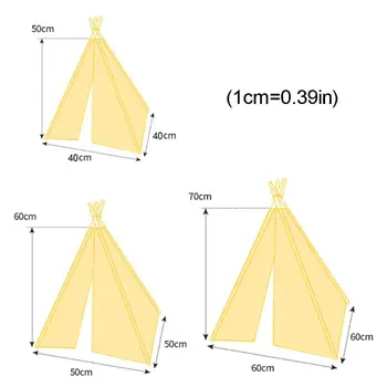 

Stripe Printing Sturdy Triangle Pet Teepee Bed with Cushion Luxery Dog Cat Tents