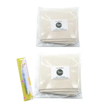 

5pcs Monks Cloth Sewing Punch Needle DIY Embroidery Needlework Sewing Accessory