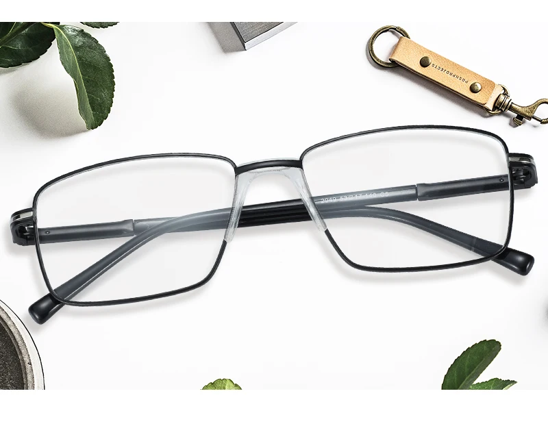 ZENOTTIC квадратные очки, оправа для мужчин, ультра-светильник, металлические оптические очки для близорукости, мужские Модные очки по рецепту, BT7094E