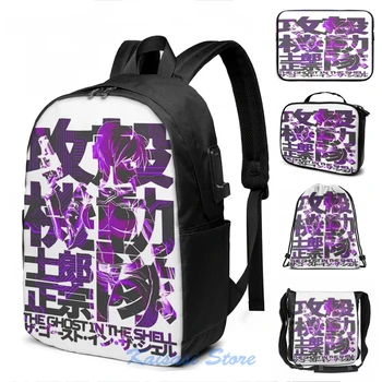 

Ghost in the Shell Motoko Kusanagi USB Charge Backpack men School bags Women bag Travel laptop bag