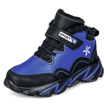 

SKHEK Children Snow Boots Girls Shoes Winter Boots Fashion Plush Kids Shoes Water-Proof Students Sneakers Children Boots New