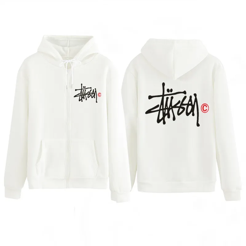 

New Women Letter Print Plus Size Couple Hoodies Autumn Winter Thick Fleece Hooded Sweatshirt Zipper Coat Long Sleeve Outwear