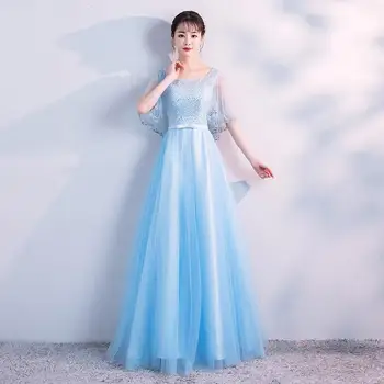 

Elegant Tulle Short Sleeve Evening Dresses Fashion Beading Applique Floor Length Party Prom Gown Women Plus Size A-line Dress