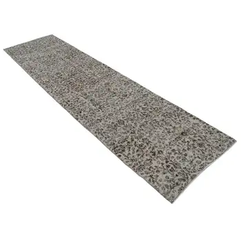 

81x298 Cm Beige Handmade Overdyed Runner Rug-3x10 Ft
