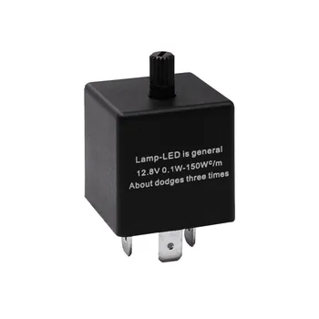 

12V Adjustable Frequency LED CF14 3 Pin Adjust 12V LED Flasher Relay Car Turn Signal Indicator Blinker Light
