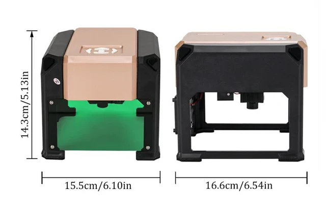Máquina de grabado láser de 3000 mW, mini grabador láser CNC de escritorio  con tallador tamaño 3.150 x 3.150 in, herramienta de artesanía funcional