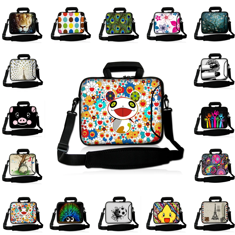 11.11 Waterproof Neoprene Bag 10 12 13 14 15 17 9.7inch Laptop Notebook Computer PC Shoulder Strap Briefcase With Shoulder Strap