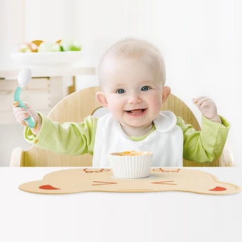 

1PC Children's Tableware Set Baby Fork Spoon Complementary Food Silicone Spoon Baby Learning Eating Training Can Bend Soft Spoon