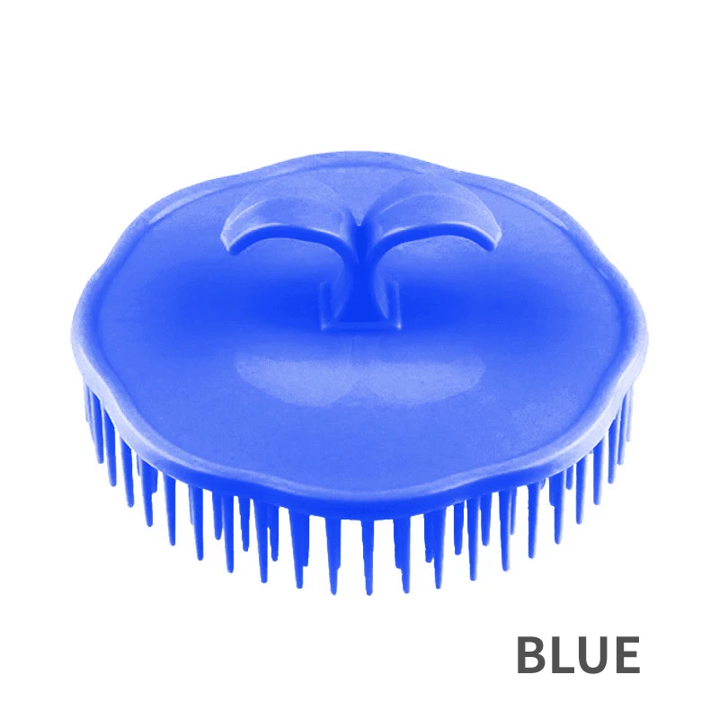 Шампунь Щетка для взрослых щетка для массажа головы мужчин и женщин мягкий клей ванная комната шампунь гребень длинные волосы мытье волос головы массаж головы - Цвет: Drak blue