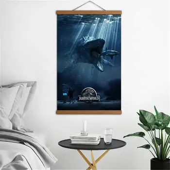 

Jurassic World Movie Posters Wall Art Painting Canvas Art Picture Printed Gifts Artist Home Decor Solid Wood Scrolls Living Room