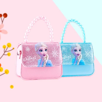 

Disney Frozen 2 Elsa Princess PU Handbags Cartoon Girls Fashion Crossbody Bag Children Shoulder Bag For Kids Brithday Party Gift