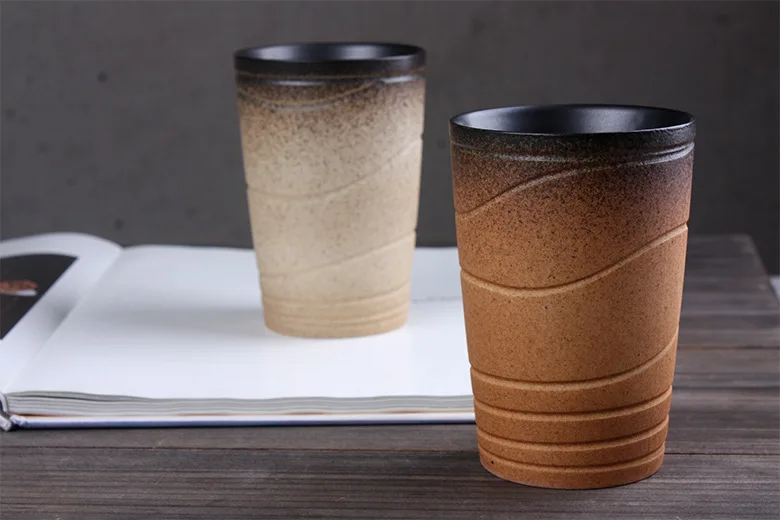 450 мл в японском стиле оригинальная керамическая чаша, кофе в стиле ретро, Высококачественная чашка для послеобеденного чая и кружки, Офисная кухонная посуда для питья, Прямая поставка