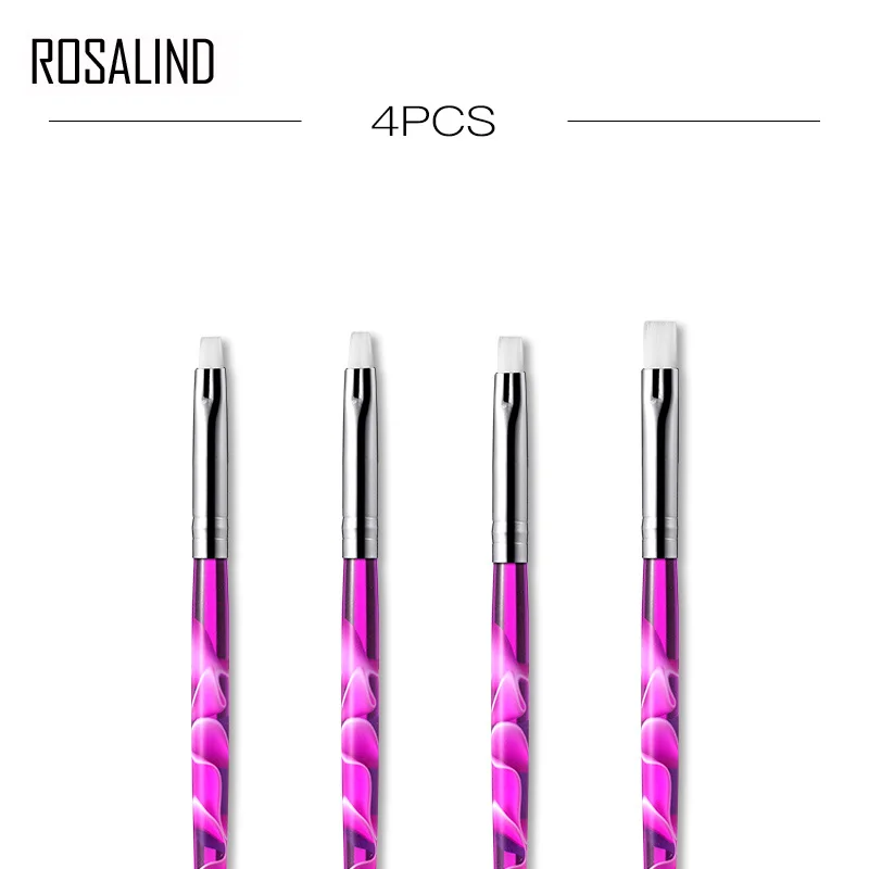 (15 шт./лот) ROSALIND набор кисточек для ногтей инструмент раскрашивания фиолетовая