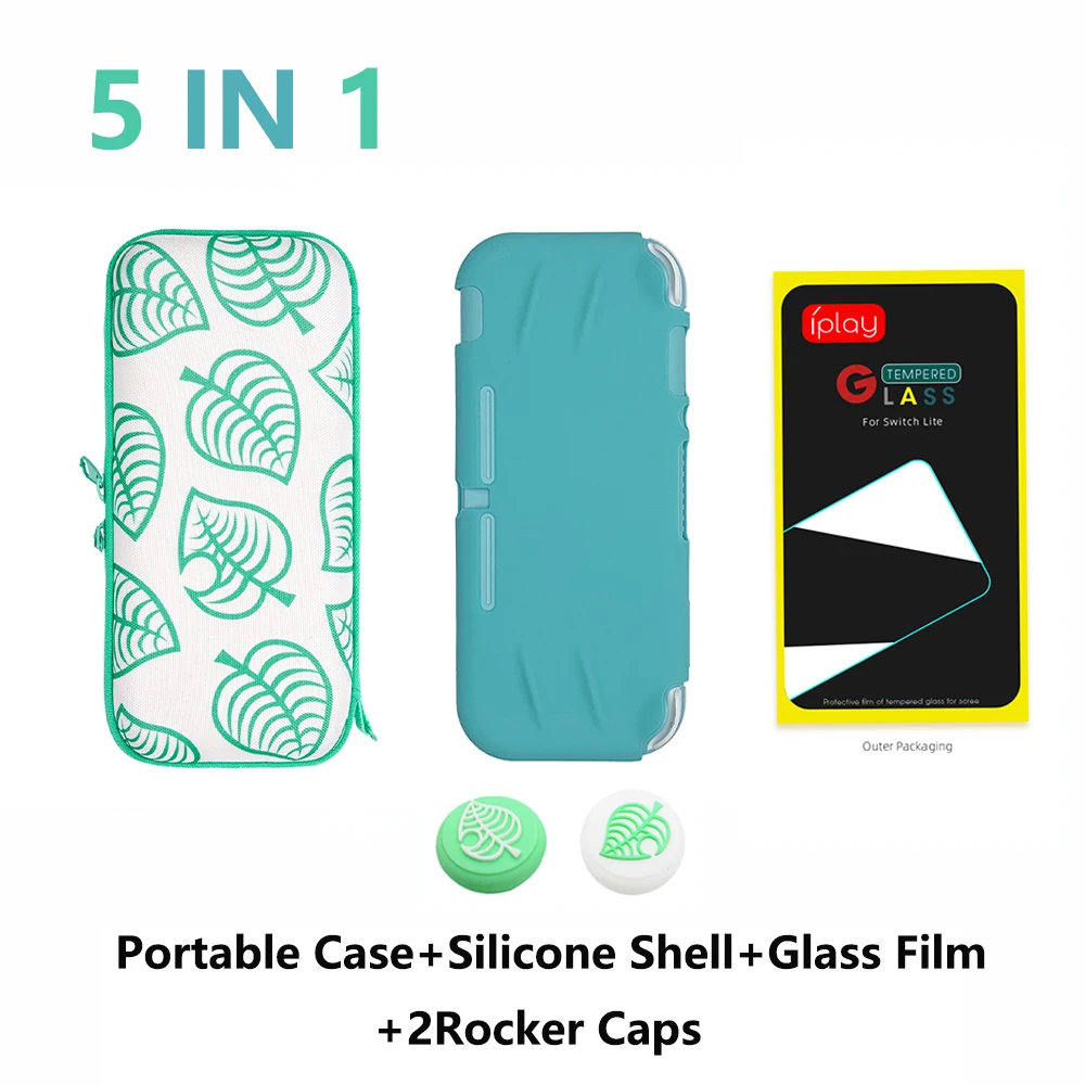 

5 in 1New Storage Bag for Nintendo Switch mini Portable Travel Protective bag for nintend switch lite Case Shell Skin Glass Film