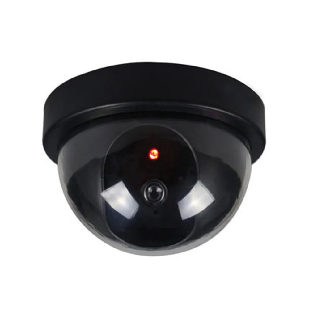 NewBlack пластиковые смарт Крытый/Открытый манекен домашний купол поддельные CCTV камеры безопасности с мигающий красный светодиодный свет CA-05