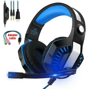 

Studyset Gaming Headset G2000+ MIC LED Stereo Headphones For PC Laptop (with adapter)