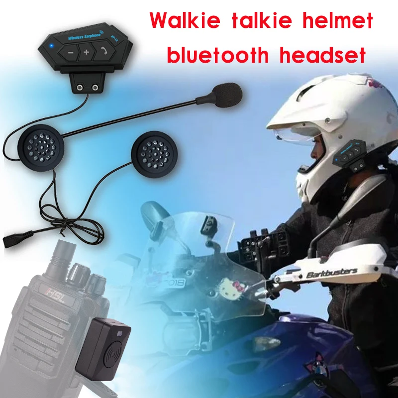 Мотоциклетный шлем Walkie Talkie Hands-free шлем Bluetooth гарнитура Беспроводные наушники для велосипеда автомобиля локомотив шлем наушники