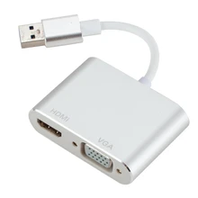 Usb3.0 к Hdmi Vga адаптер 4K Hd 1080 P-все в одном! многофункциональная Дисплей 2 в 1 взаимный обмен данными между компьютером и периферийными устройствами к конвертеру Hdmi аудио-видео кабель для Macbook компьютер
