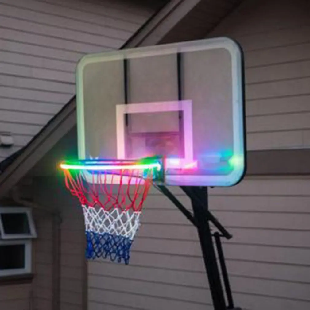 Потрясающий баскетбольный обруч, светодиодный светильник с датчиком, 8 режимов вспышки, баскетбольная коробка, СВЕТОДИОДНЫЙ Красочный светильник