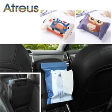 Мультяшный тканевый автомобильный подлокотник, коробка на спинку сиденья, подвесная коробка для хранения салфеток для Audi A3 A4 B6 B8 Kia Rio Ceed Sorento hyundai Solaris I30