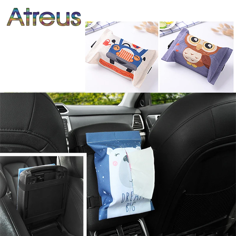 

Cartoon cloth Car Armrest Box Seat Back Hanging Storage Tissue Box for Audi A3 A4 B6 B8 Kia Rio Ceed Sorento Hyundai Solaris I30
