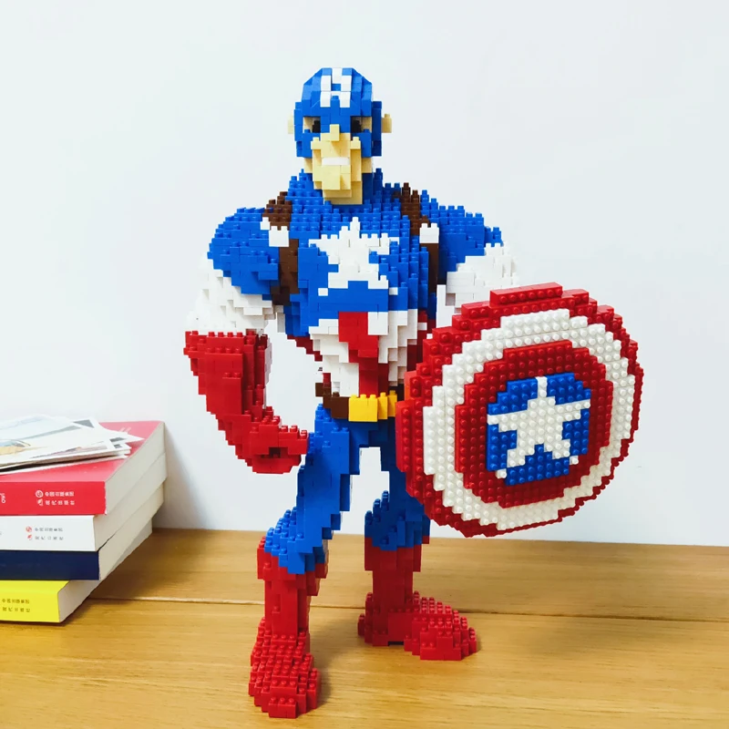 Super Hero Captain America DIY Diamond Building Nano Blocks Spielzeug Baukästen 