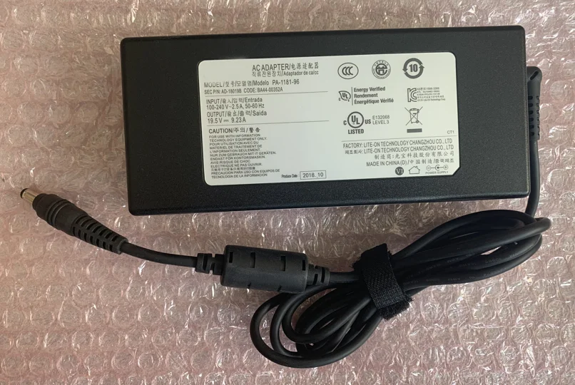 Оригинальное для SAMSUNG 19 5 V 9.23A PSCV181101A 180 Вт ноутбук зарядное устройство адаптер