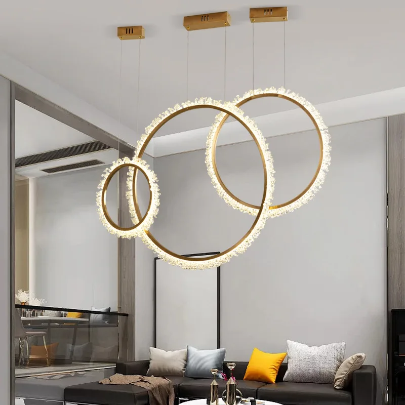 

Post-modern LED pendant lights K9 Crystal luxury hanging lamp living room home deco fixtures bedroom hall suspension luminaires
