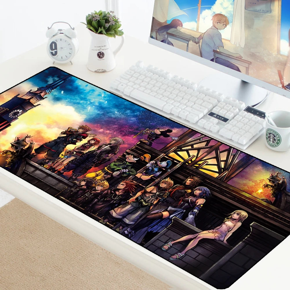 Kingdom Heart Speed Large Gaming Mouse Pad Lock Edge Mousepad Computer Table Mat Keyboard Pad Desk