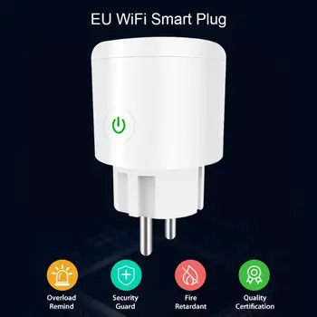 

EU Plug WiFi Socket Smart Life Phone Timing Outlet Switch Remote Control Voice Control Energy Saving New Arrival