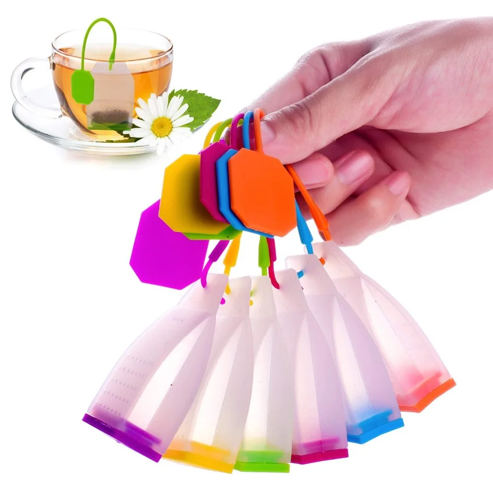 1Pcs Bag Style Silicone Tea Infusers Strainers Herbal Spice Filters Scented Kitchen Coffee Tools For Brewing | Дом и сад