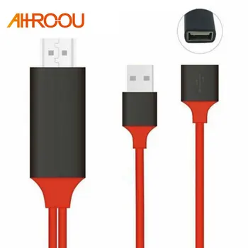 

AHHROOU 1M MHL to HDMI Adapter Micro USB to HDMI 1080P HD TV Cable Adapters for Samsung Galaxy S7 / S8 / S8 Plus