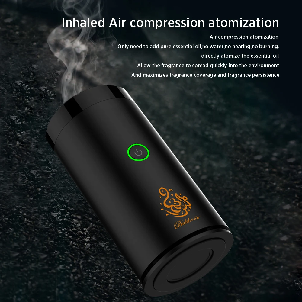 

Arabic USB Mini Car Incense Burner Electronic Censer Automatic Air Freshener USB Bukhoor for Home Office Car Home Decoration