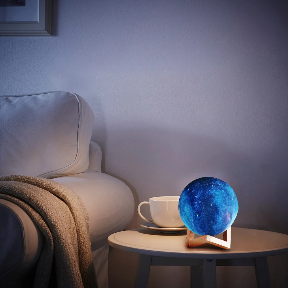 DIDIHOU Rechargeable Moon lamp Moon Light 3D Print LED Night Lampe Bedside Children's Night Light Desk Decor Novelty Gift
