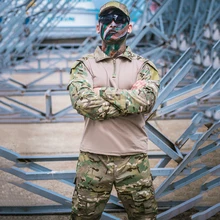 Мужские уличные военные тактические футболки с изображением лягушки, костюмы, дышащие армейские камуфляжные рубашки, штаны для альпинизма