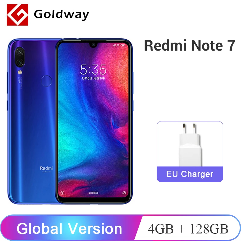 Global Version Original Xiaomi Redmi Note 7 4GB 128GB Smartphone Snapdragon 660 Octa Core 6.3" Full Screen 48MP+5MP Dual Camera