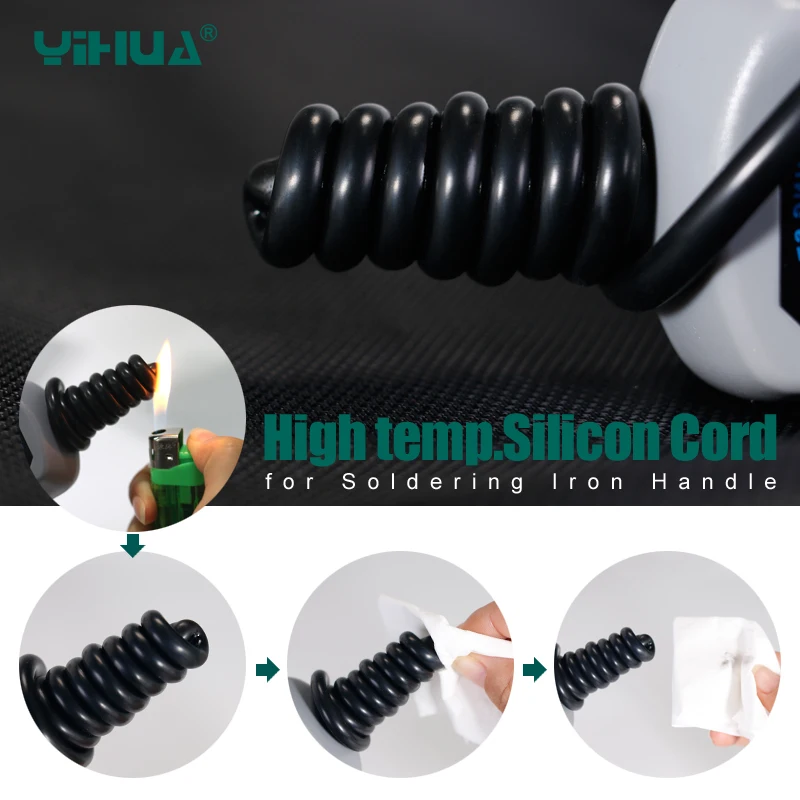 YIHUA 938D 110V / 220V EU US/GB/разъем АС портативный термопинцеты Мини паяльная станция