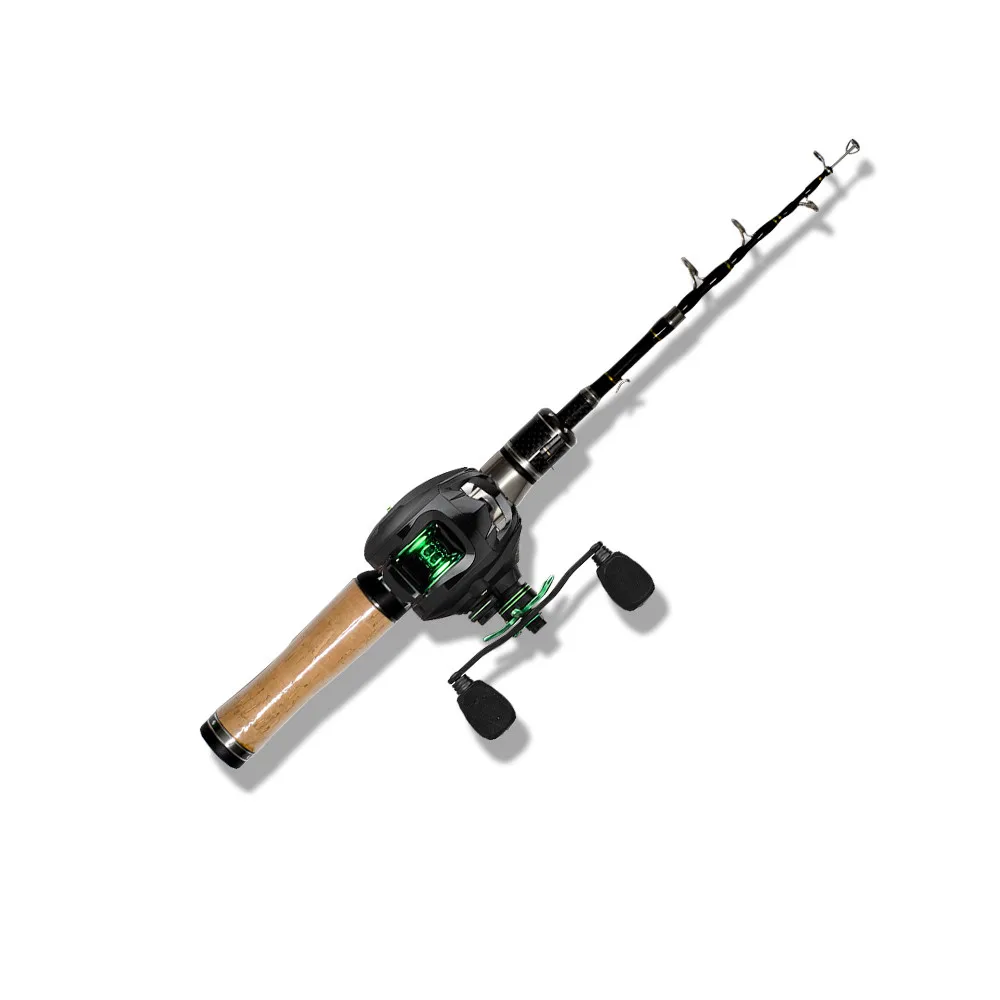 Travel Fishing Rod 1.25 m 1.5 m Telescopic 2-7 g Lure Weight Ultralight Carbon Spinning Trout Set fishing rod