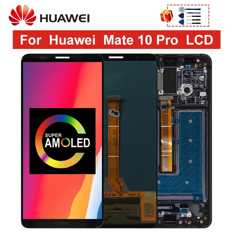 6 0 &quotдля Huawei Mate 10 Pro ЖК-дисплей сенсорный экран дигитайзер запасные части с рамкой