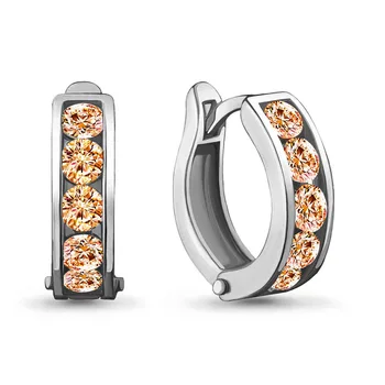 

AQUAMARINE earrings with cubic zirconia, silver 925