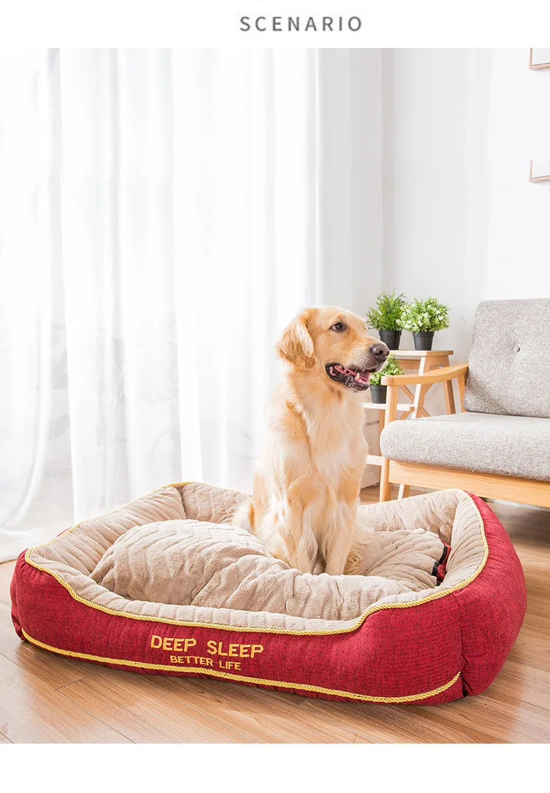 JORMEL кровать для собак теплая осенне-зимняя кровать для больших и средних питомников Золотой Лабрадор утолщенная Всесезонная кровать для собак