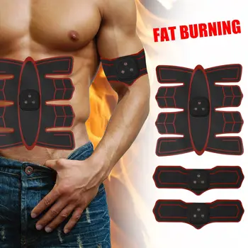 

Black Surface Blue Edge Fitness Kit Household Electric Abdominal Muscle Machine Stimulator ABS Trainer Fitness Weight Loss Body