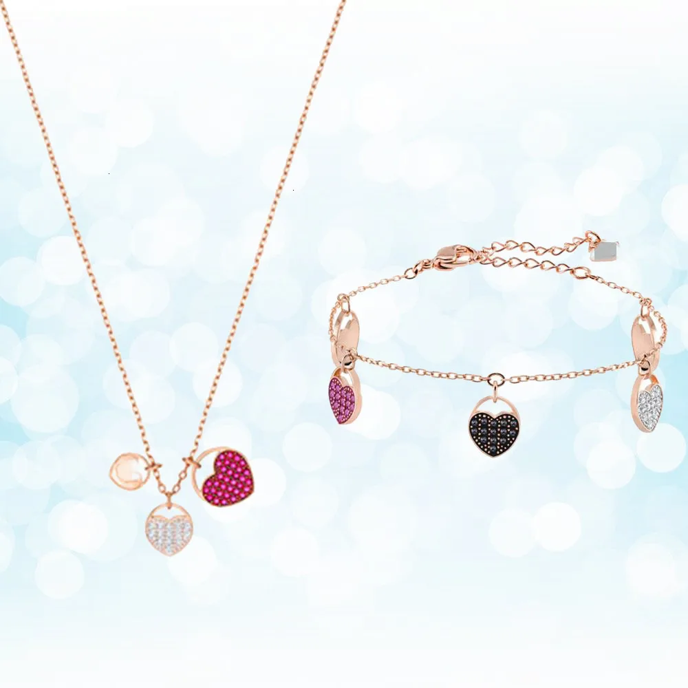 

925 pounds sterling ladies love necklace together 2019 new trend of European and American fashion jewelry gift style holiday