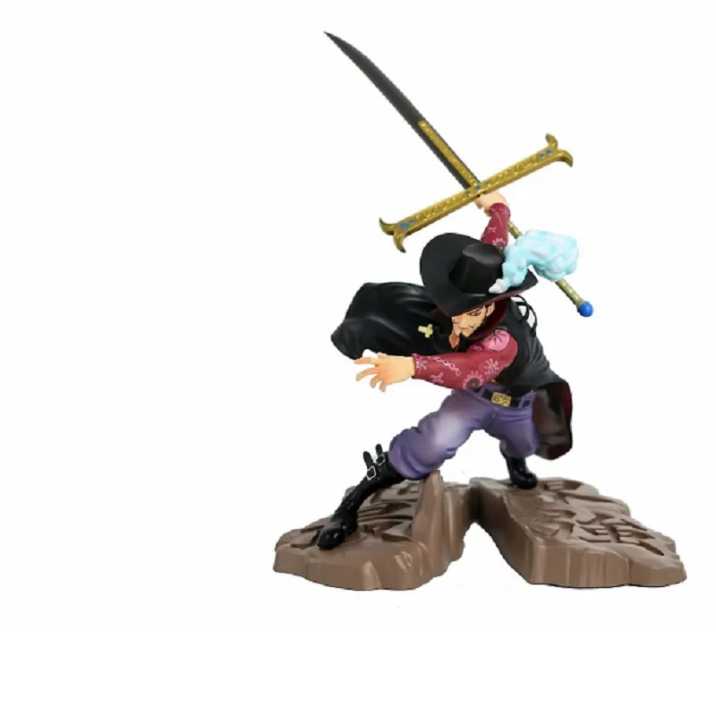 

19CM ONE PIECE anime figure Dracule Mihawk PVC action figure collection model toys gifts
