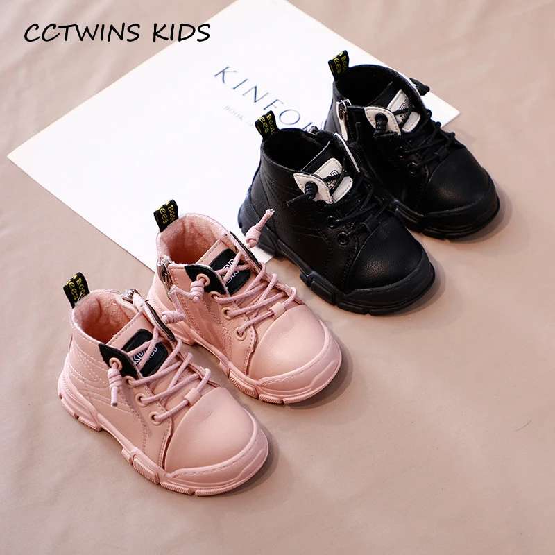 CCTWINS/детская обувь; коллекция года; сезон осень; модные детские модельные ботинки; Мягкая Повседневная обувь для маленьких мальчиков и девочек; черные дышащие ботинки; FB1730