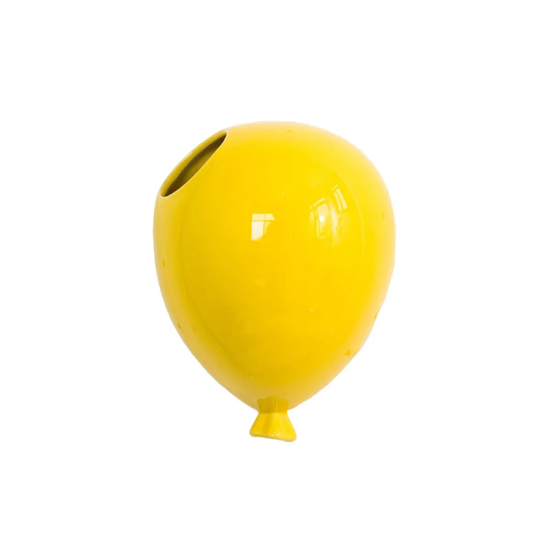 Nordic Creative American Ceramic Balloon Wall Hanging Flower Pot Children's Room Wall Hanging Flower Vase Home Wall Decoration 4