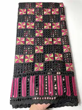 

Best Selling Flower Soft Cotton Women Dress Swiss Voile Lace High Quality Embroidered Fabric Sewing African Lace Fabric