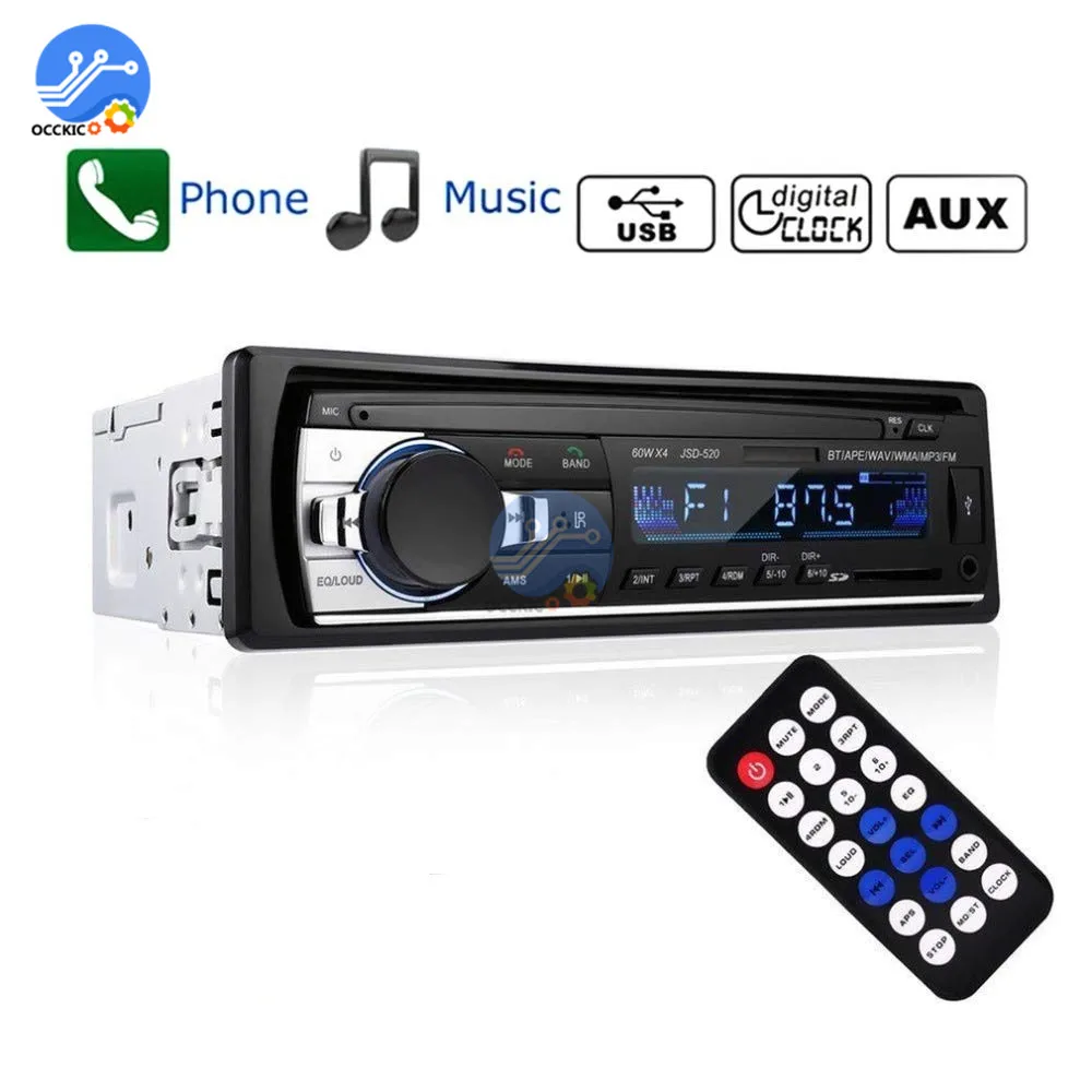 Автомобильный стереопроигрыватель с Bluetooth FM радио Aux входом SD USB аудио MP3 MMC